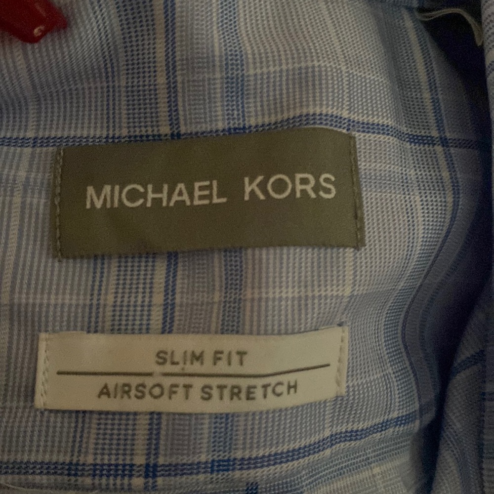 Mens Michael Kors slim fit air soft stretch button up